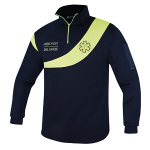 Sweat AMBULANCE Évolution Marine/Jaune fluo