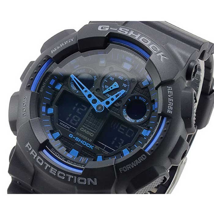 Montre G-Shock Classic GA-100 noir/bleu Casio