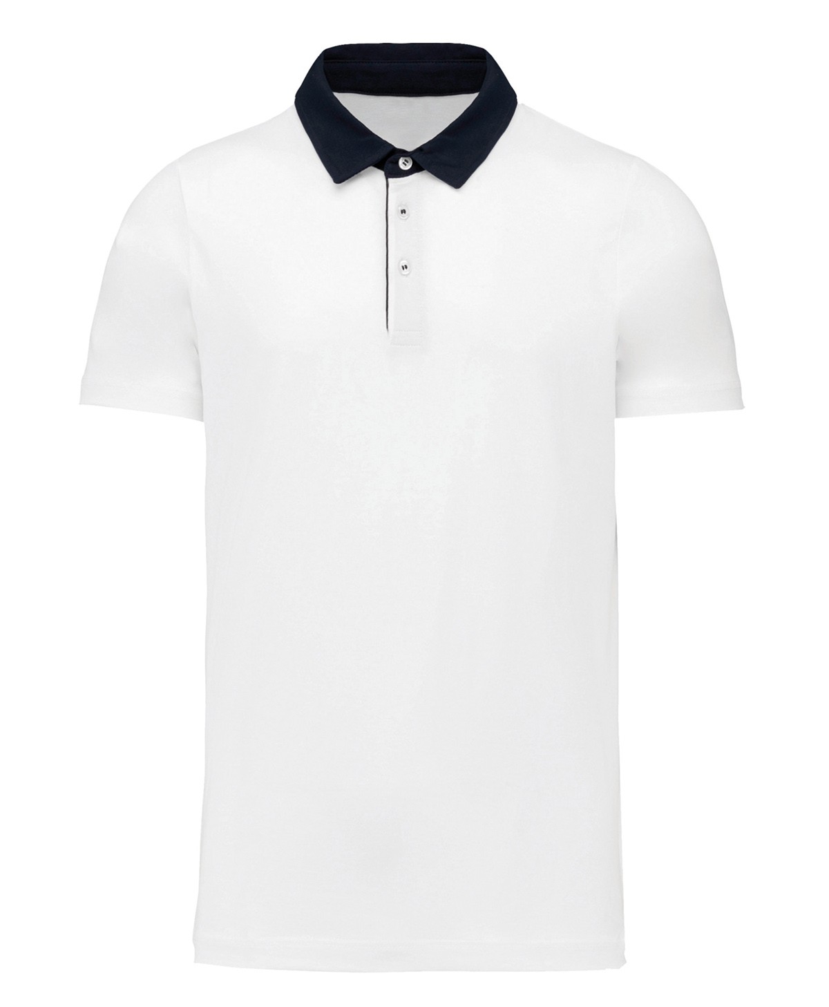 Polo Bicolore BASIC homme blanc - POL0013