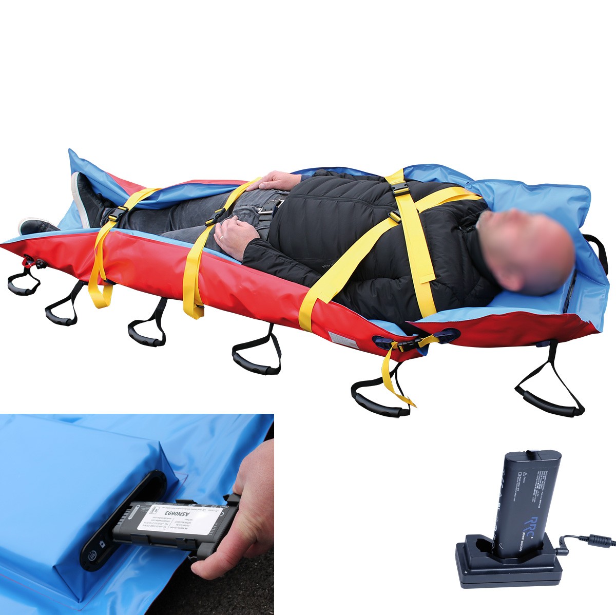 MATELAS A DEPRESSION CHAUFFANT - KIT avec un chargeur et deux batteries